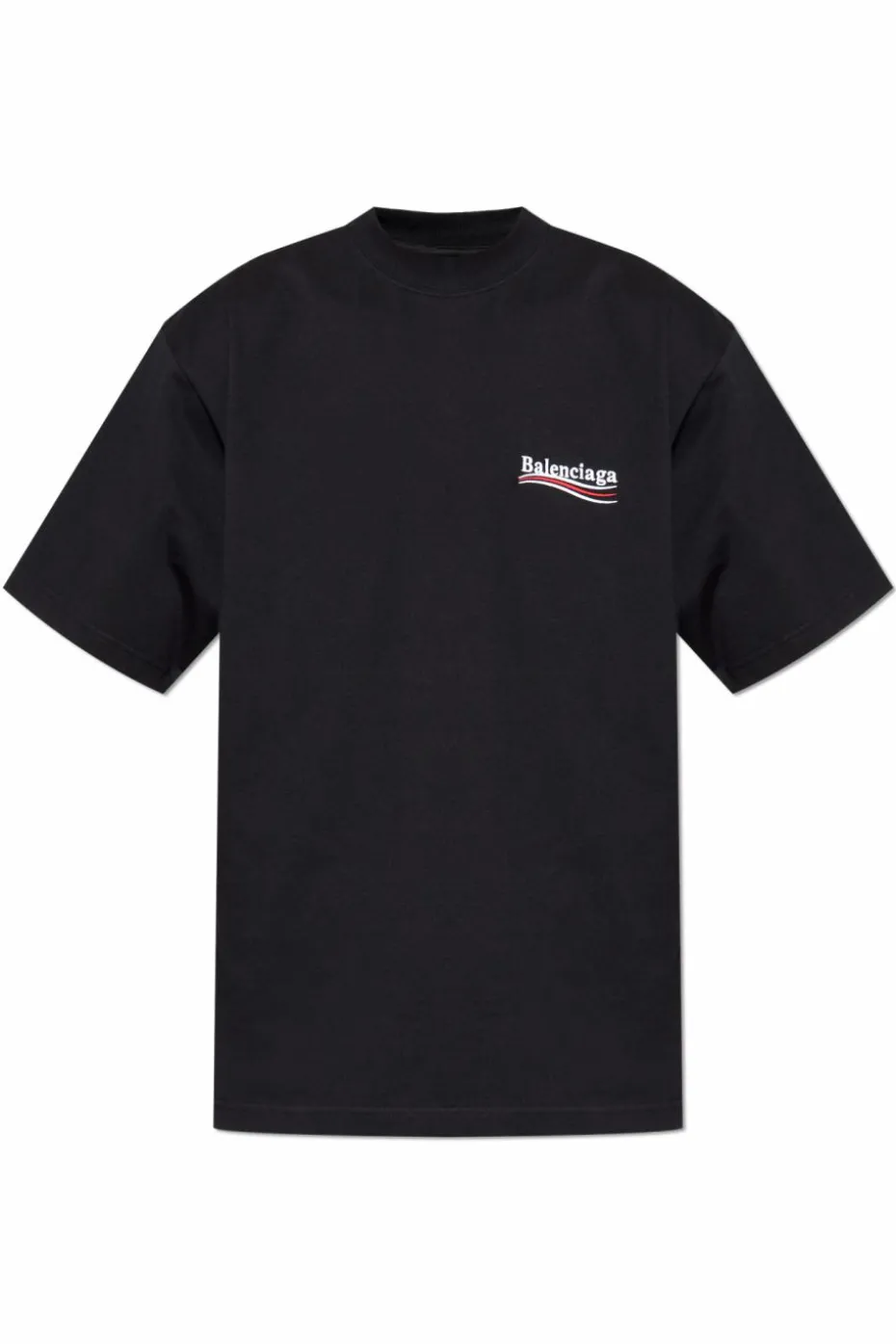 Balenciaga CZARNY T-shirt z wyszytym logo