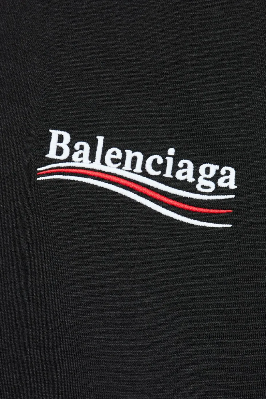 Balenciaga CZARNY T-shirt z wyszytym logo
