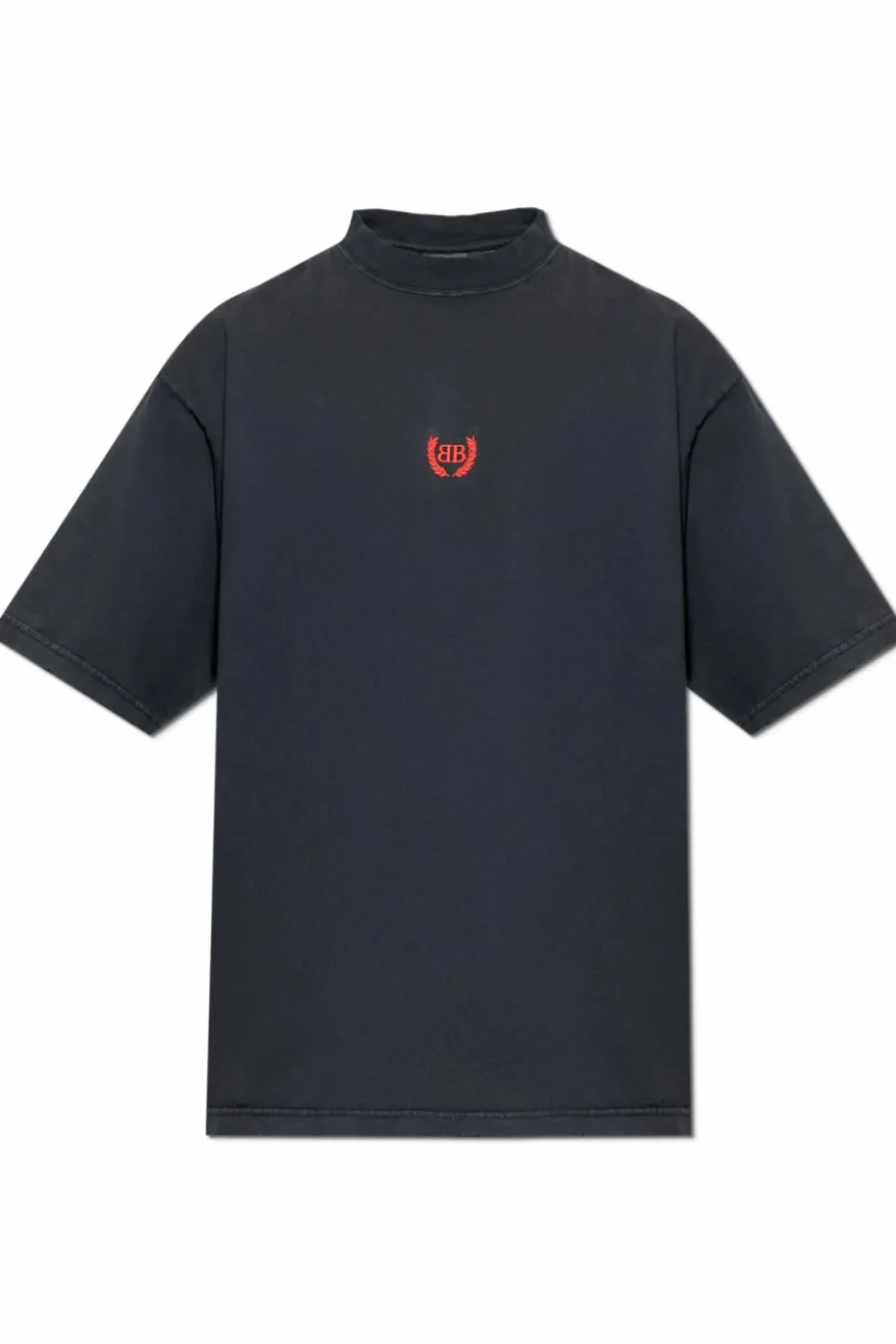 Balenciaga CZARNY T-shirt z wyszytym logo