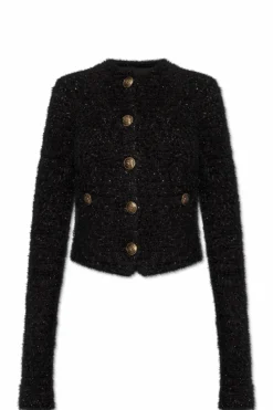 Balenciaga CZARNY Tweedowa marynarka