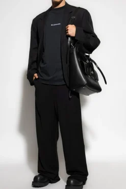 Balenciaga CZARNY Wełniana marynarka