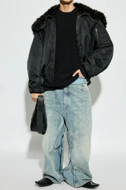 Balenciaga CZARNY Wełniany sweter