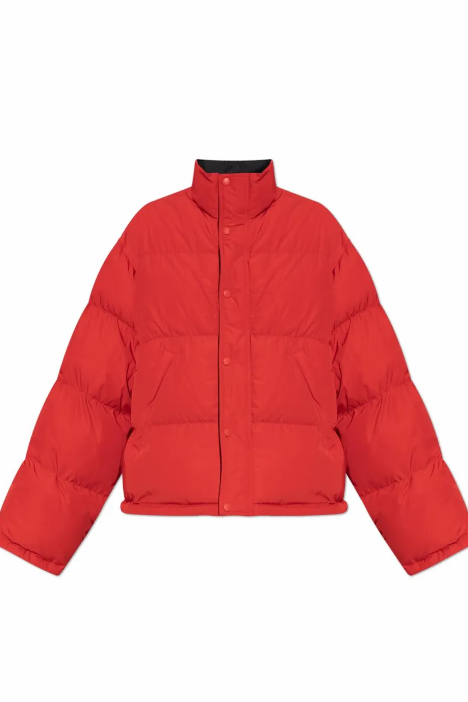 Balenciaga CZERWONY Dwustronna ocieplana kurtka