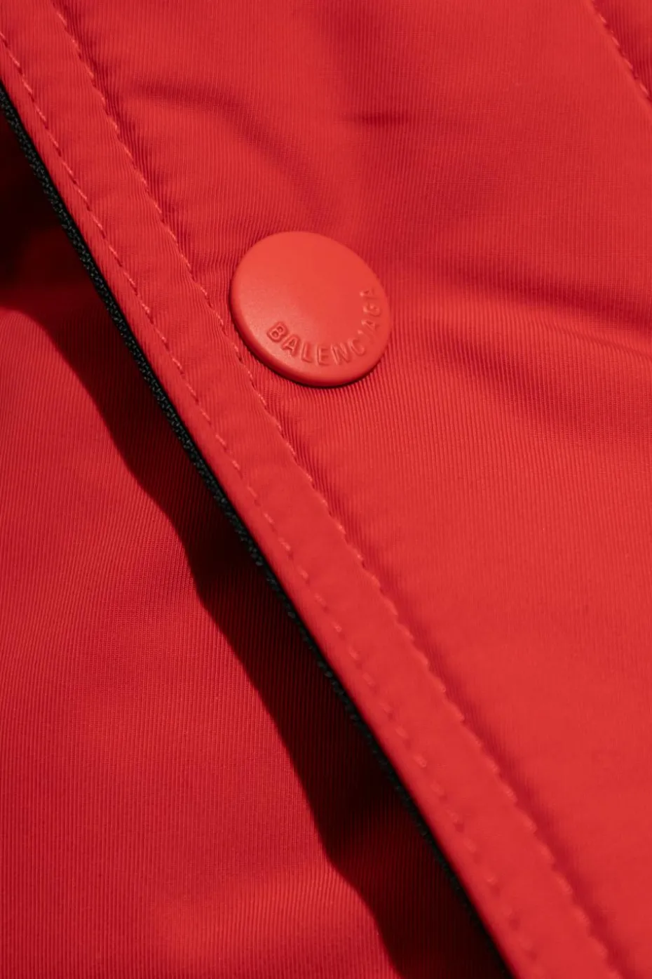 Balenciaga CZERWONY Dwustronna ocieplana kurtka