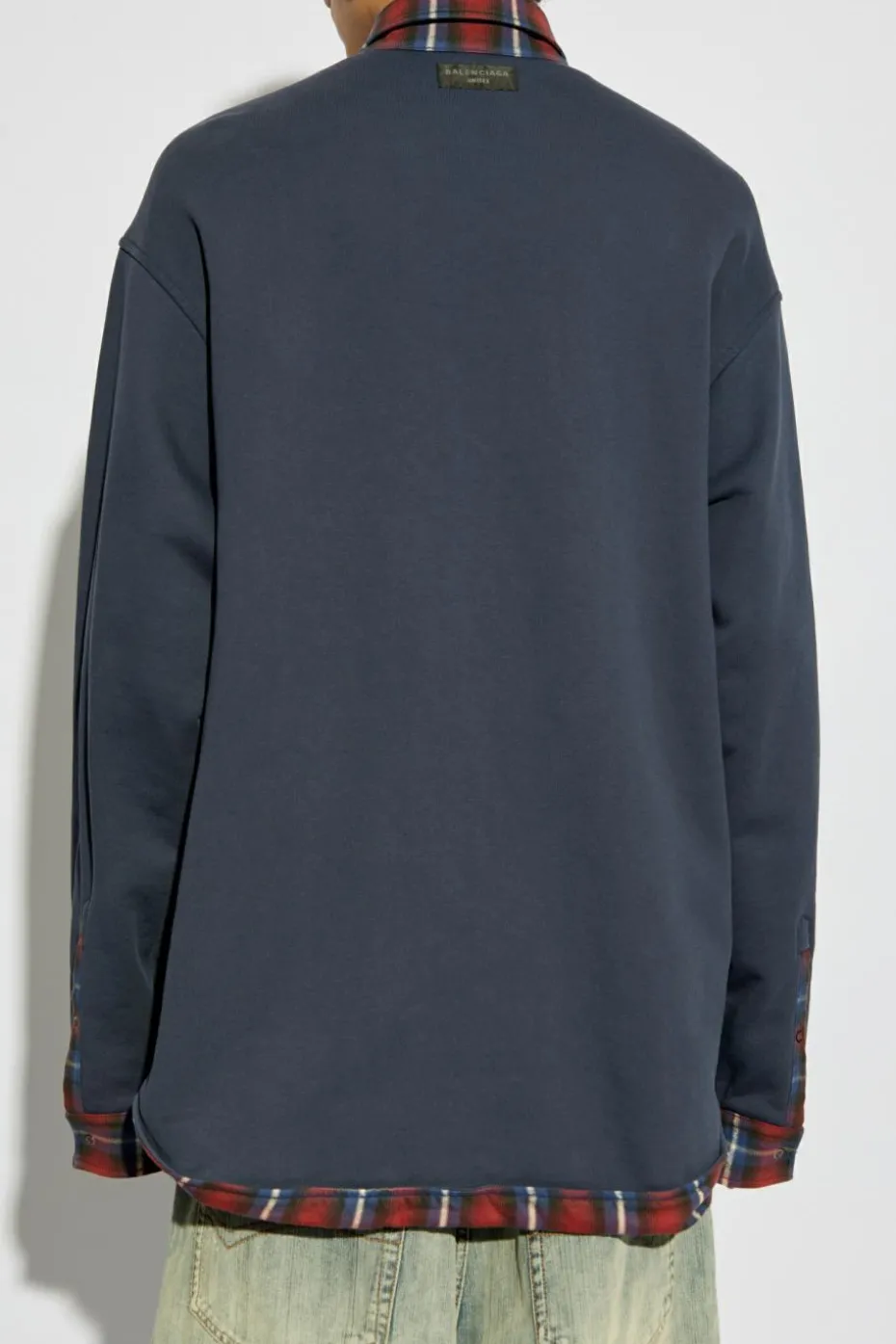 Balenciaga CZERWONY Koszula ze wzorem w kratę
