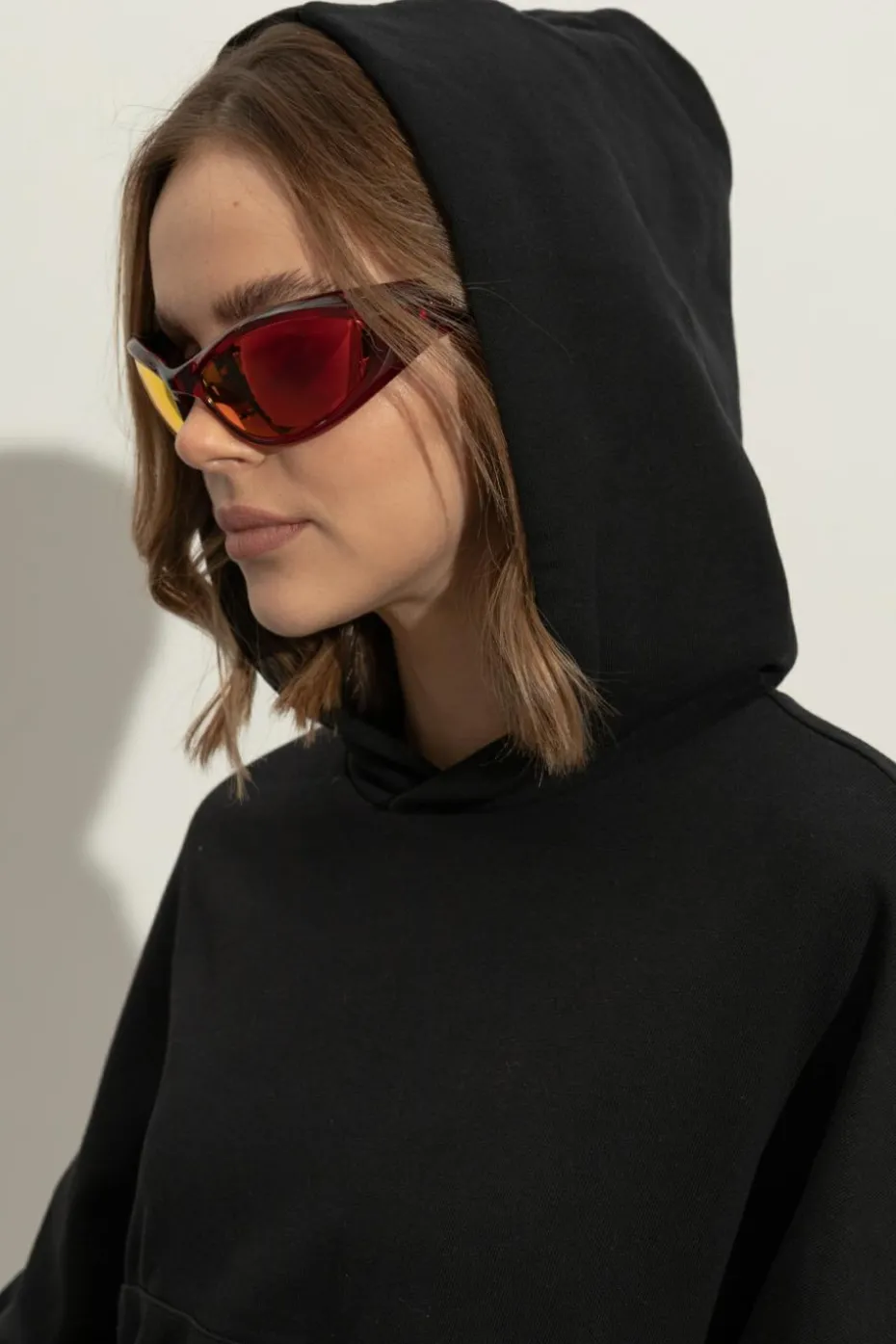 Balenciaga CZERWONY Okulary przeciwsłoneczne
