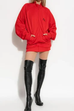 Balenciaga CZERWONY Sukienka z odkrytymi plecami