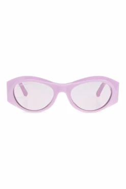 Balenciaga FIOLETOWY Okulary przeciwsłoneczne