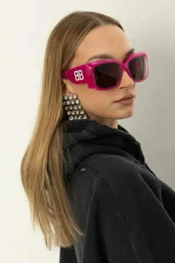 Balenciaga FIOLETOWY Okulary przeciwsłoneczne