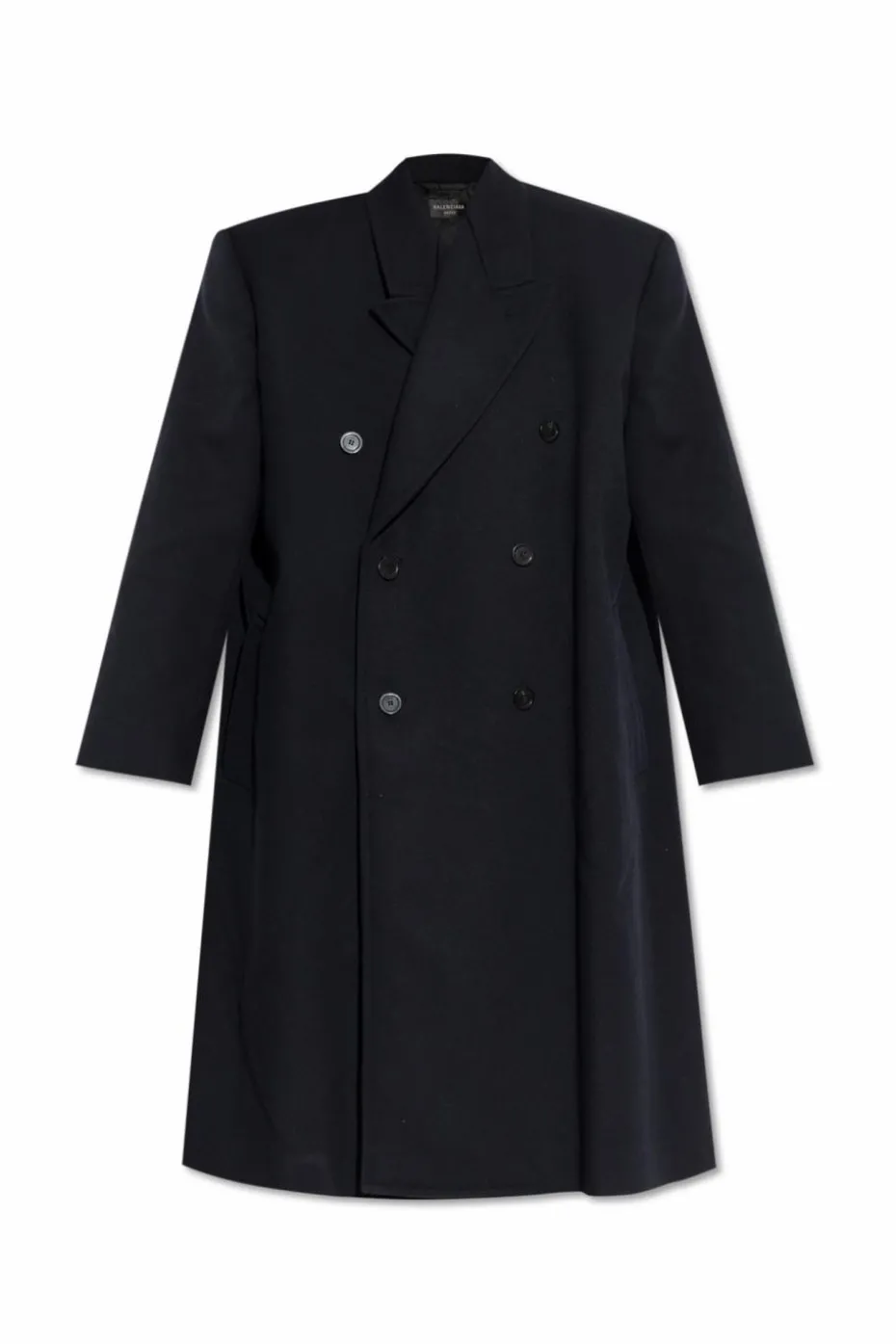 Balenciaga GRANATOWY Dwurzędowy płaszcz
