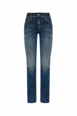Balenciaga GRANATOWY Jeansy z rozszerzanymi nogawkami