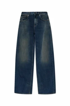 Balenciaga GRANATOWY Jeansy z szerokimi nogawkami
