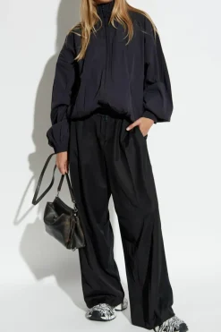 Balenciaga GRANATOWY Kurtka z logo