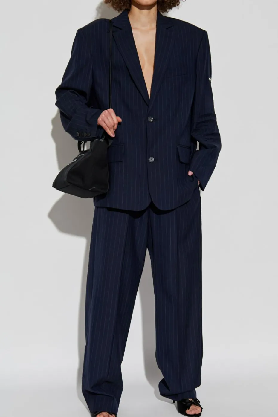Balenciaga GRANATOWY Marynarka typu `oversize`