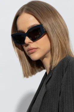 Balenciaga GRANATOWY Okulary przeciwsłoneczne