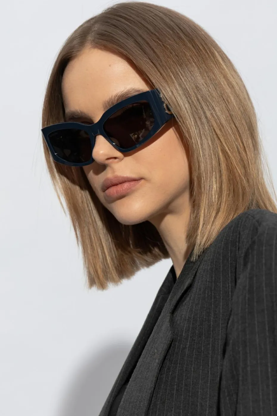 Balenciaga GRANATOWY Okulary przeciwsłoneczne