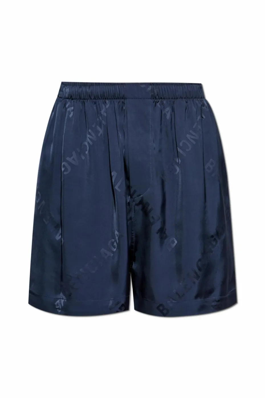 Balenciaga GRANATOWY Szorty z monogramem