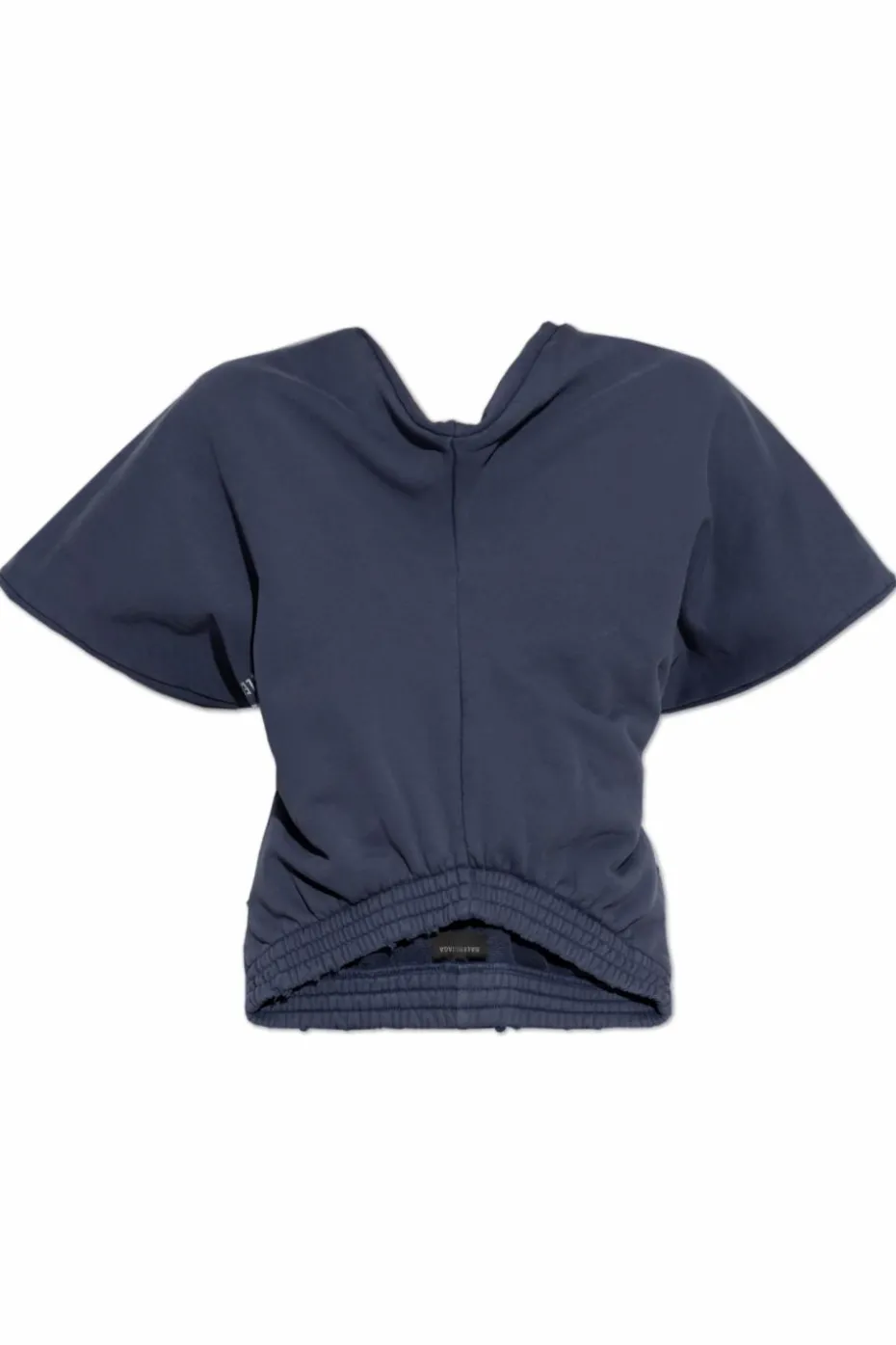 Balenciaga GRANATOWY Top z efektem `vintage`