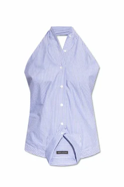 Balenciaga jasnoniebieski Top koszulowy