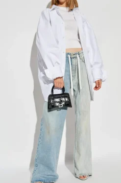 Balenciaga jasnoniebieski Jeansy z efektem `vintage`
