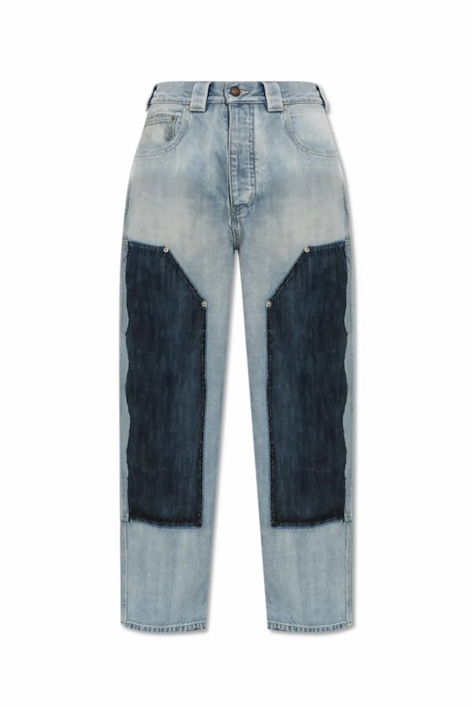 Balenciaga jasnoniebieski Jeansy z efektem `vintage`