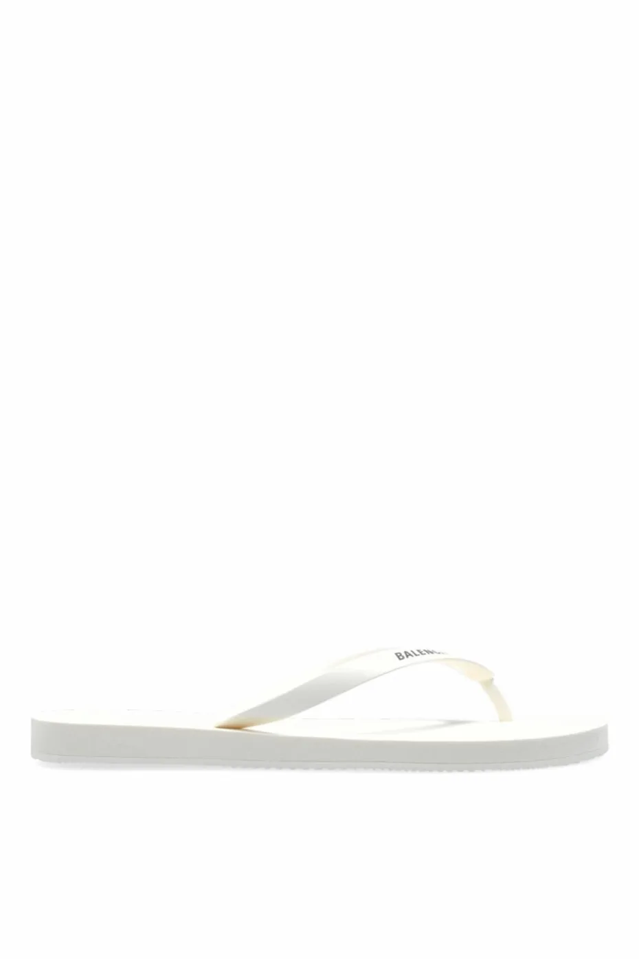 Balenciaga kremowy Gumowe klapki z logo