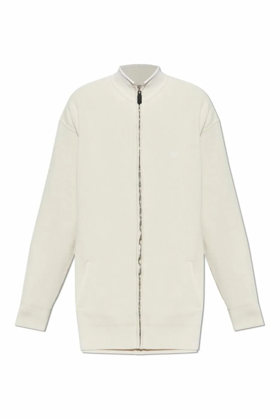 Balenciaga kremowy Kardigan ze stójką