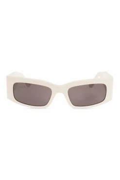 Balenciaga kremowy Okulary przeciwsłoneczne