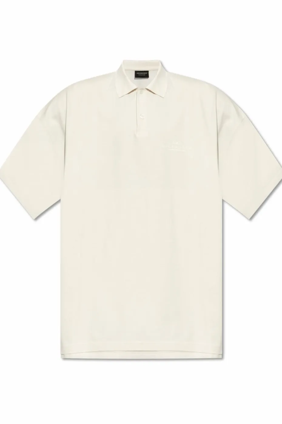 Balenciaga kremowy Polo z logo