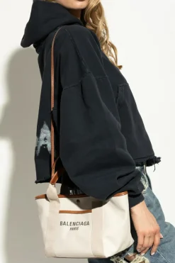 Balenciaga kremowy Torba `Biarritz Small` typu `shopper`