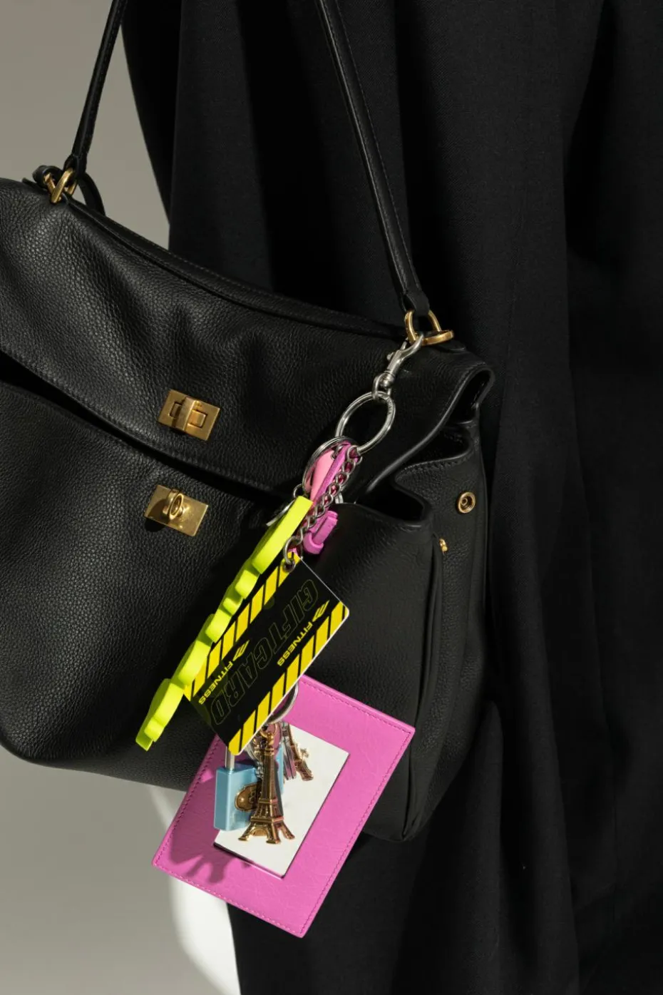 Balenciaga MULTIKOLOR Brelok do kluczy z kolorowymi zawieszkami