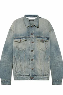 Balenciaga NIEBIESKI Jeansowa kurtka