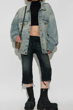 Balenciaga NIEBIESKI Jeansowa kurtka