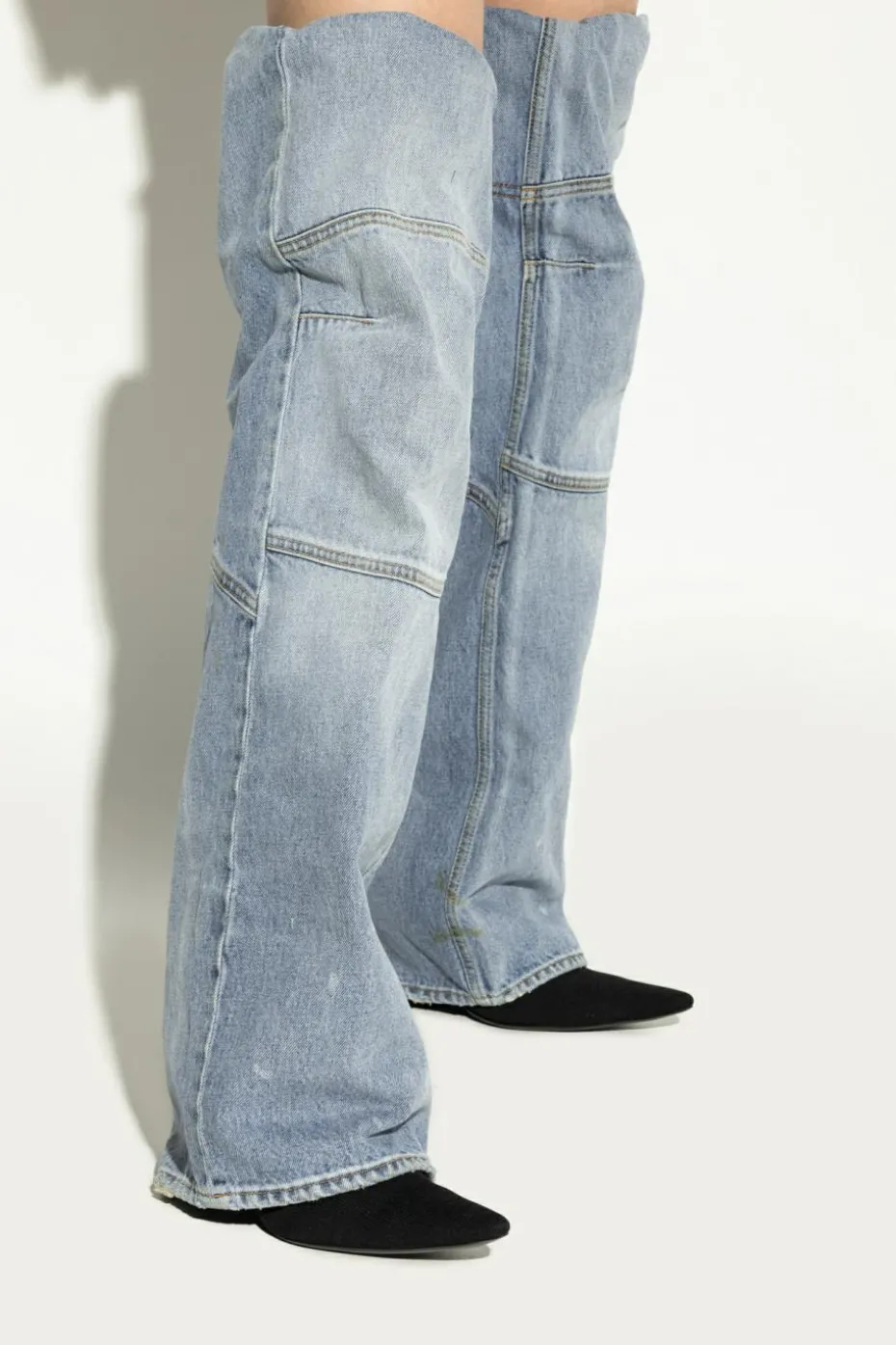 Balenciaga NIEBIESKI Jeansowe kozaki na obcasie `New Flex`