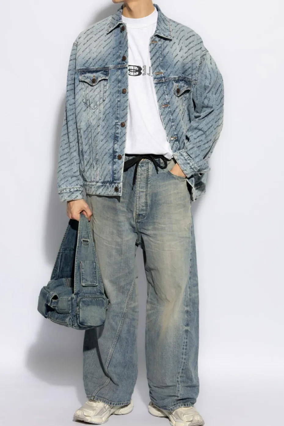 Balenciaga NIEBIESKI Jeansy z szerokimi nogawkami