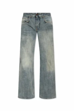 Balenciaga NIEBIESKI Jeansy z efektem ‘vintage’