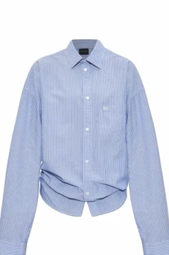 Balenciaga NIEBIESKI Koszula ze wzorem w paski