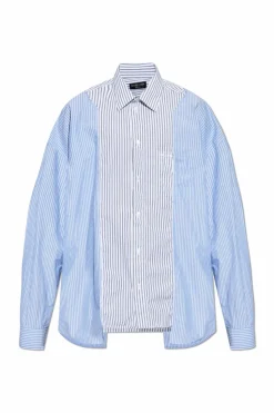 Balenciaga NIEBIESKI Koszula ze wzorem w pasy