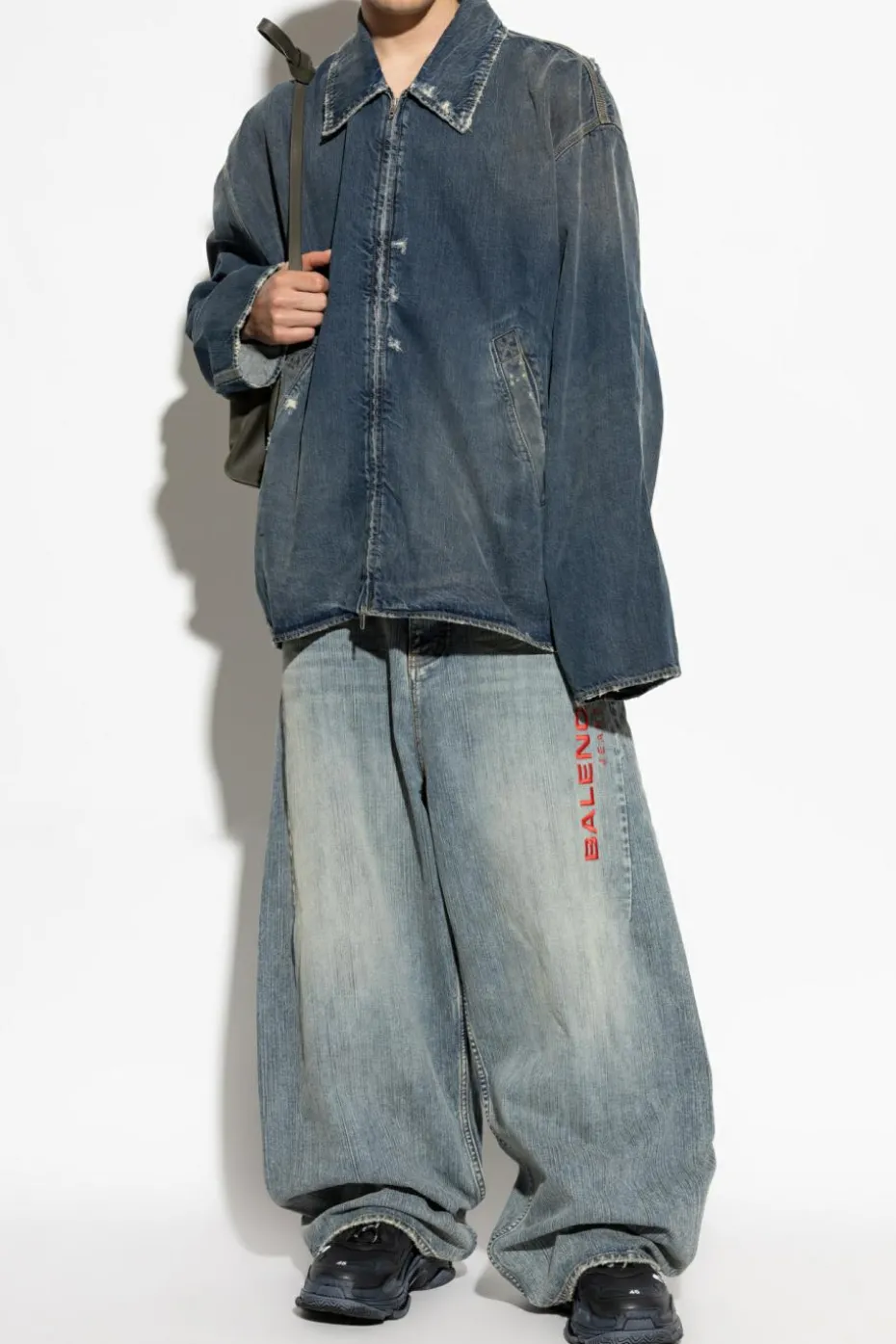 Balenciaga NIEBIESKI Kurtka jeansowa