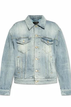 Balenciaga NIEBIESKI Kurtka jeansowa