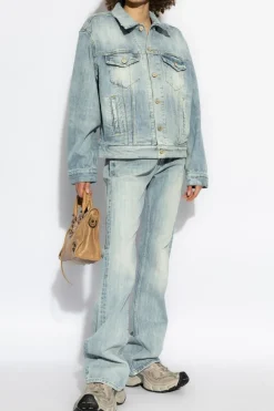 Balenciaga NIEBIESKI Kurtka jeansowa
