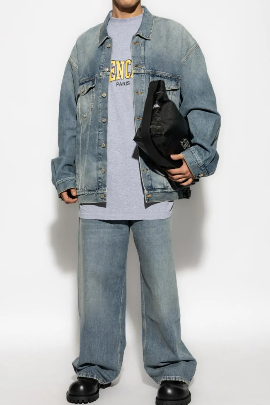 Balenciaga NIEBIESKI Kurtka jeansowa