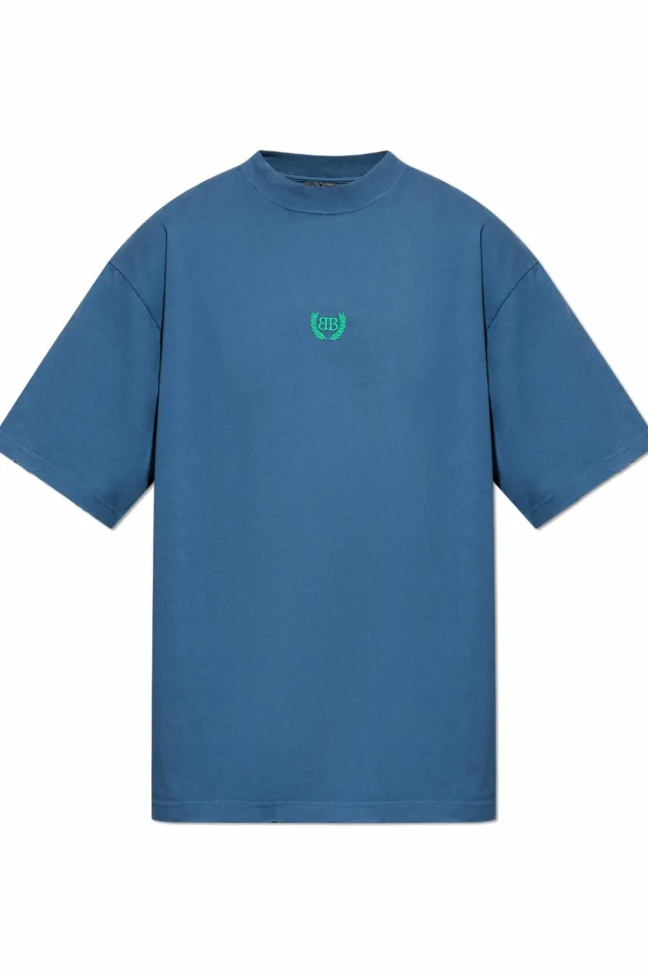 Balenciaga NIEBIESKI T-shirt z efektem `vintage`