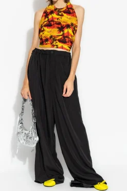 Balenciaga POMARAŃCZOWY Top z nadrukiem