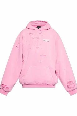 Balenciaga RÓŻOWY Bluza z kapturem