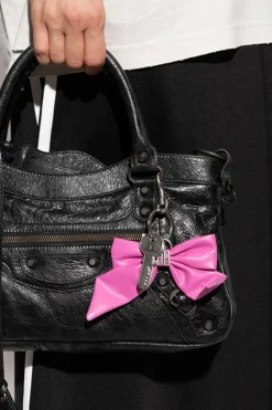 Balenciaga RÓŻOWY Brelok z kokardą