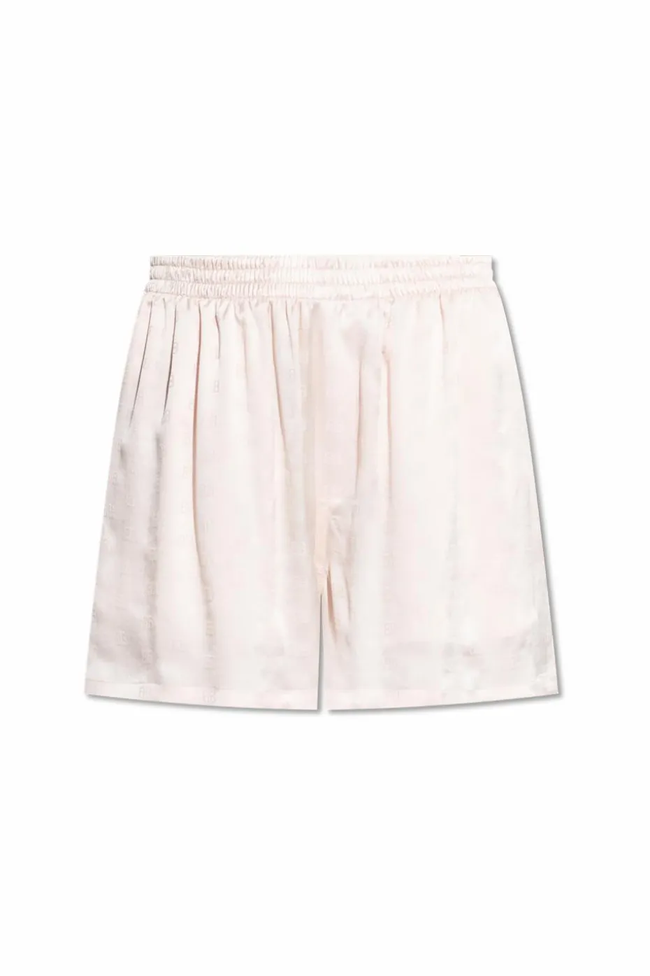 Balenciaga RÓŻOWY Jedwabne szorty z monogramem