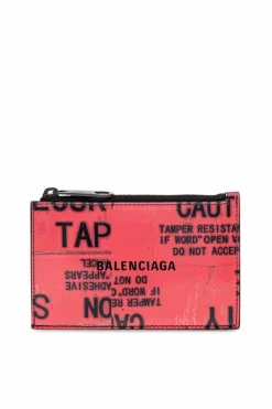 Balenciaga RÓŻOWY Skórzane etui na karty