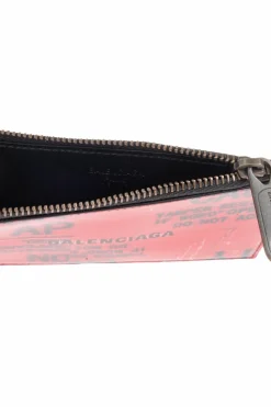 Balenciaga RÓŻOWY Skórzane etui na karty