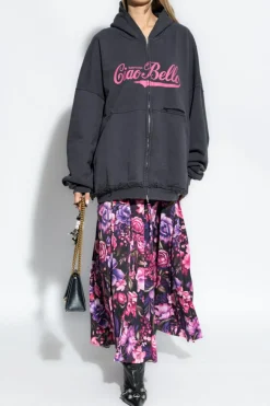 Balenciaga RÓŻOWY Spódnica z motywem kwiatowym